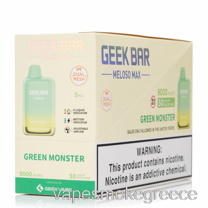 Vape Greece [5-pack] Geek Bar Meloso Max 9000 μιας χρήσης